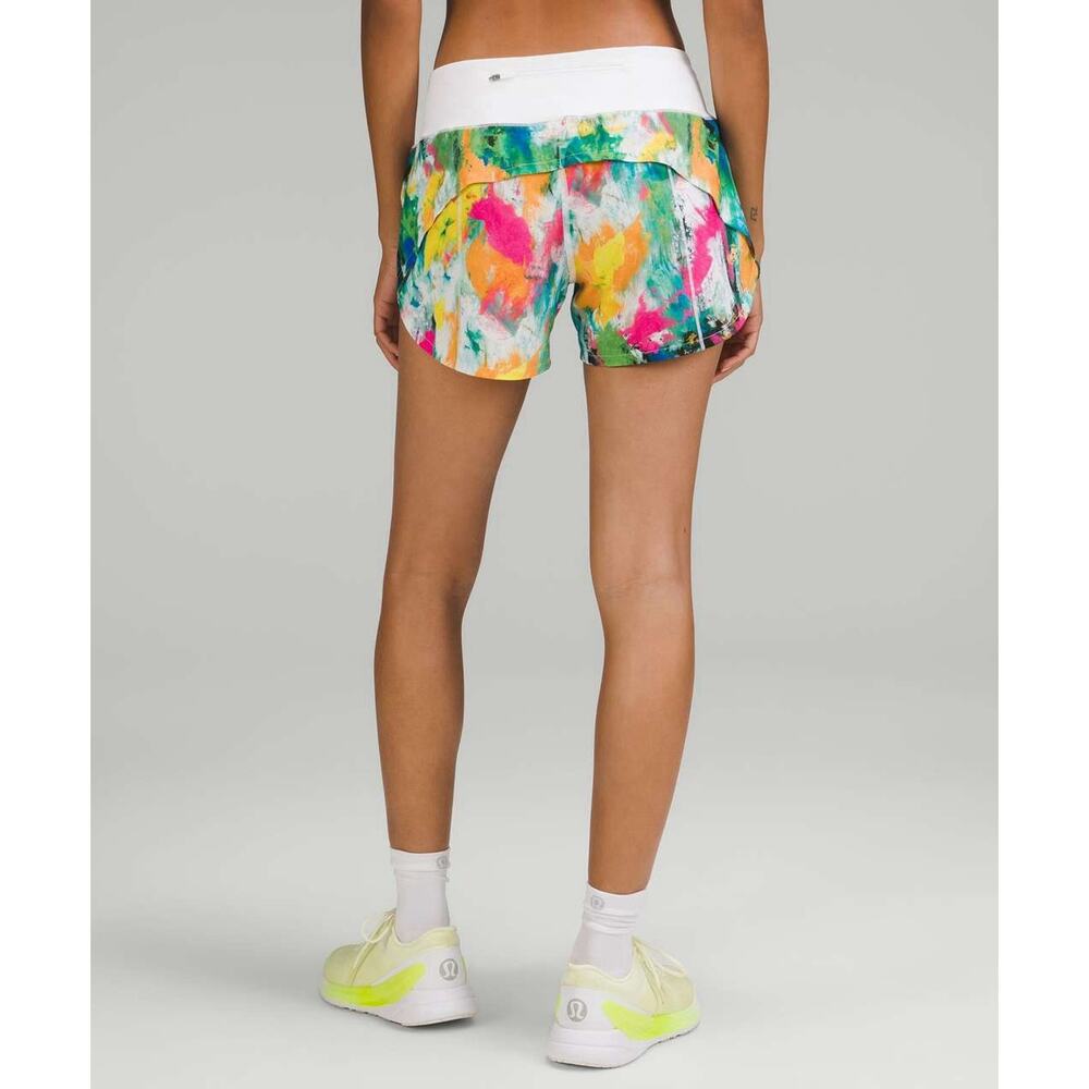 Lululemon Speed Up Shorts Multi Colored Size 8 Athletic Gorpcore Running Indie - Picture 5 of 15